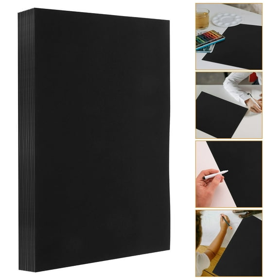 BESTYASH 50 Sheets Black Cardboard Paper for Crafts Projects Art Supplies and Versatile