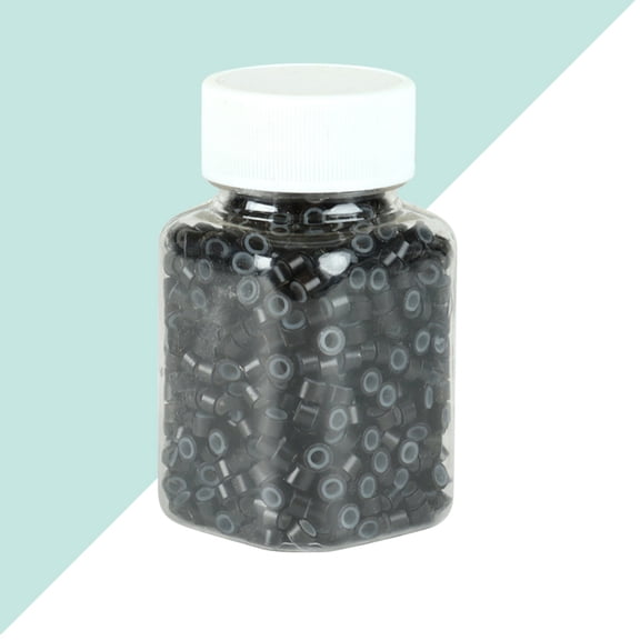 BESTYASH 500Pcs Black Dreadlock Ring Hair Braid Rings with Silicone Lining for Durable Decoration