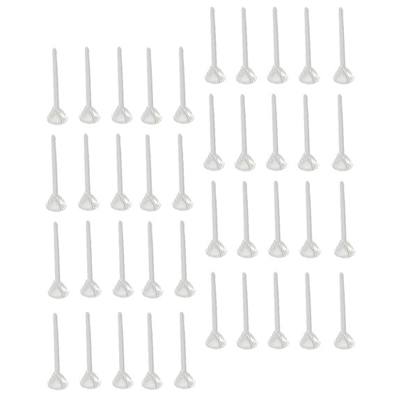 BESTYASH 500Pcs Plated Silver Plastic Fixing Stick for Landscape Figure Stability and DIY Use