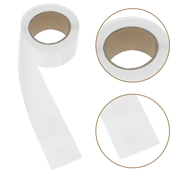 BESTYASH 500Pcs Transparent Round Sticker Labels Clear Packaging Seals Easy Peel Strong Hold for Mailing and Office