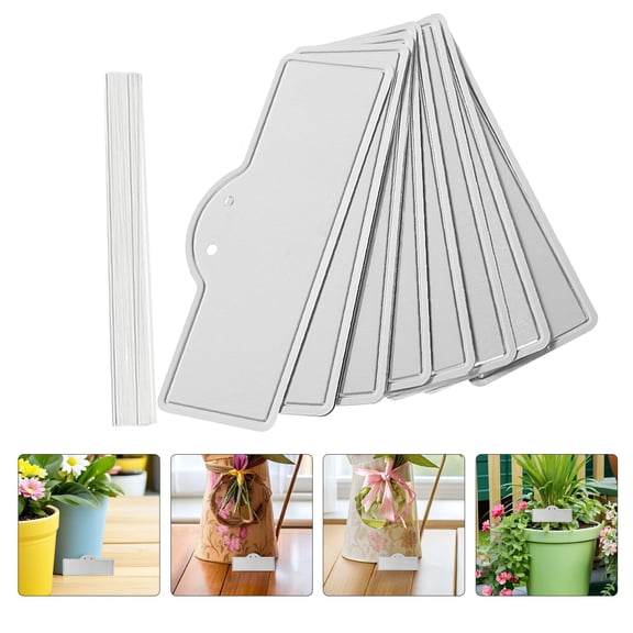 BESTYASH 50Pcs Aluminum Plant Tags Weatherproof Metal Labels for Outdoor Garden and Vegetable Markers