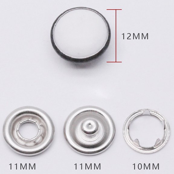 BESTYASH 50Pcs Assorted Color Metal Buttons Snap Fastener Kit for Sewing Clothes Jackets Bags Accessories