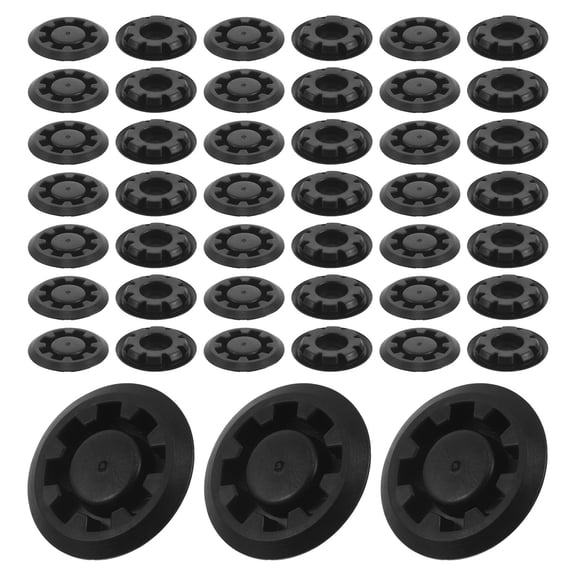 BESTYASH 50Pcs Black Rubber Hole Plugs for Car Doors Durable Automotive Replacement Parts