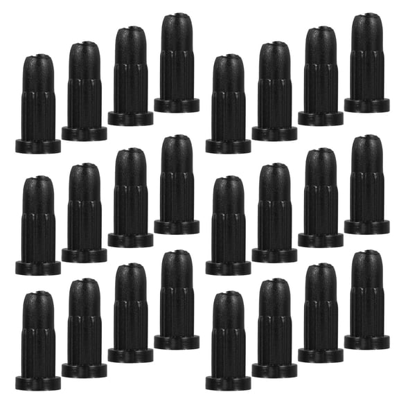 BESTYASH 50Pcs Black Universal Caster Socket Insert for Chair Leg Protectors with Nylon Stem Bushing