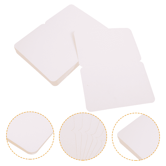 BESTYASH 50Pcs Blank Kraft Cards White for Holiday Greeting and Message Use
