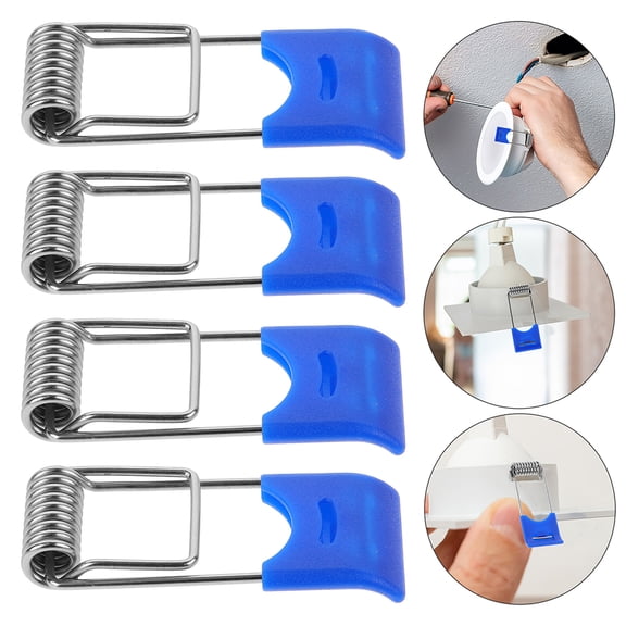 BESTYASH 50Pcs Blue Light Clips for Downlight Spring Clamp Easy Mount LED Panel Holder