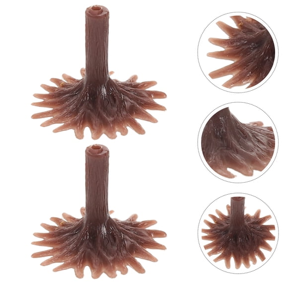 BESTYASH 50 Pieces Brown Craft Tree Bases for Model Railways, Diorama Scenery, Architectural Models and Miniature Scenes