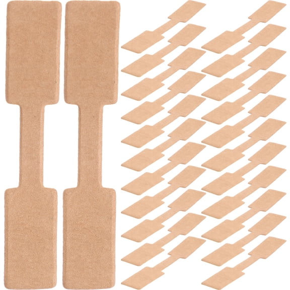 BESTYASH 50Pcs Practical Coffee Jewelry Price Tags Self Adhesive Paper Labels for Earring and Necklace