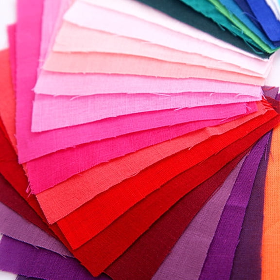 BESTYASH 50Pcs Diy Cotton Cloth Assorted Color Square Sewing Fabric Squares For Women Girls