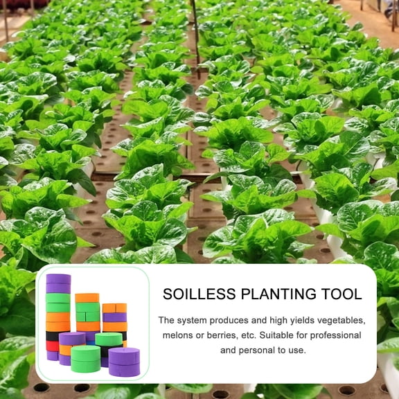 BESTYASH 50Pcs Garden Clone Collars Planting Sponge Blocks for Seed Starting Assorted Colors