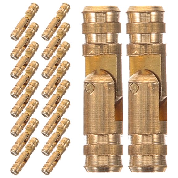 BESTYASH 50Pcs Golden Copper Self Closing Spring Hinges Cylindrical Automatic Case and Box Hinges for DIY