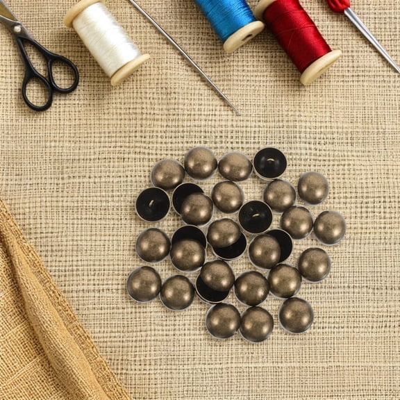 BESTYASH 50Pcs Metal Mushroom Buttons for Clothing Golden Dome Design Sewing Buttons for Tailoring