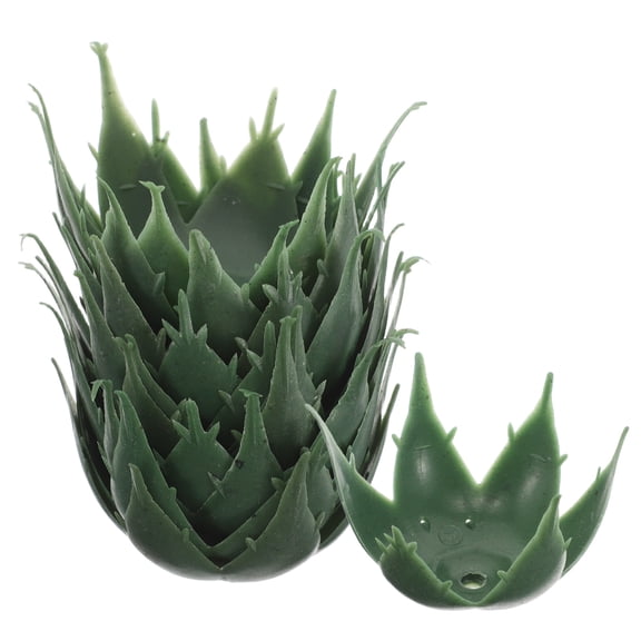 BESTYASH 50Pcs Green Plastic Artificial Flower Sepals for DIY Bouquet Making Supplies