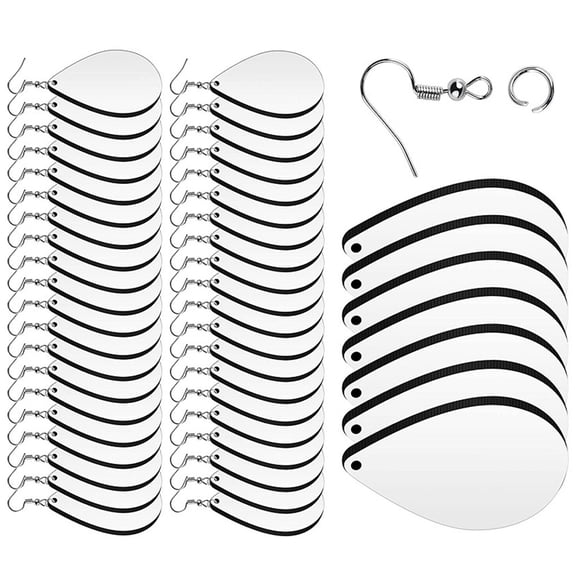 BESTYASH 50Pcs Handmade Transparent Sublimation Earrings Blanks for Jewelry Crafts