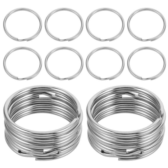 BESTYASH 50Pcs Heavy Duty Stainless Steel Keychain Metal Key for Keys and Accessories