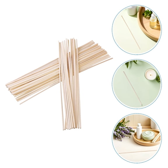 BESTYASH 50Pcs Ivory Aroma Diffuser Reed Sticks Natural Essential Oil Reeds for Indoor Perfume Diffusion