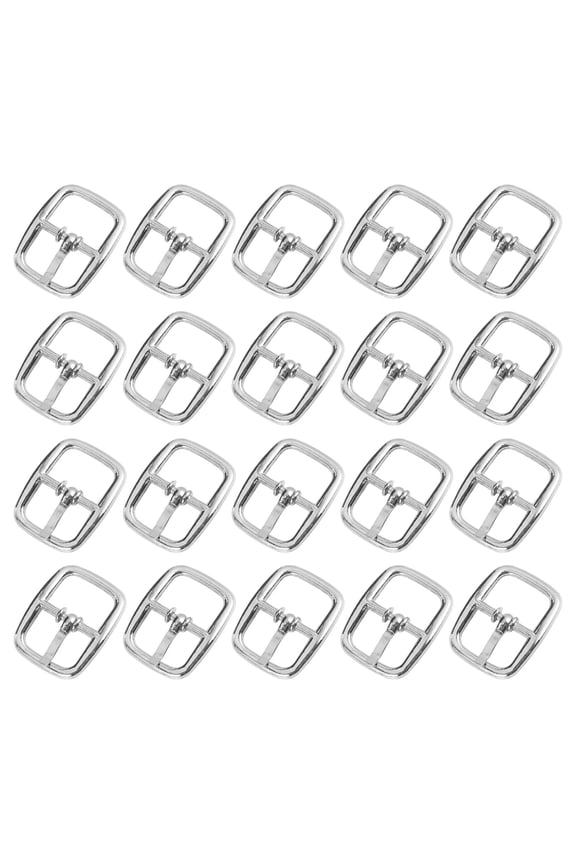 50Pcs Metal Roller Buckles Plated Silver Zinc Alloy for Bag Webbing Strong and Sturdy Use