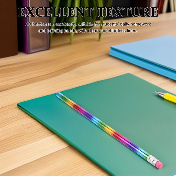 BESTYASH 50Pcs Multi Color Hb Wood Pencils with Eraser Tip for Exam Homework and Drawing