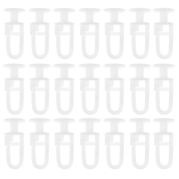 BESTYASH 50Pcs Plastic Curtain Track Runners Silent Glide Hooks for Home Drapery and Curtain Rails