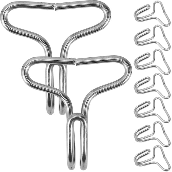 BESTYASH 50Pcs Plated Silver Stainless Steel Automotive Seat Cover Hooks for Comfortable Protection and Easy Use