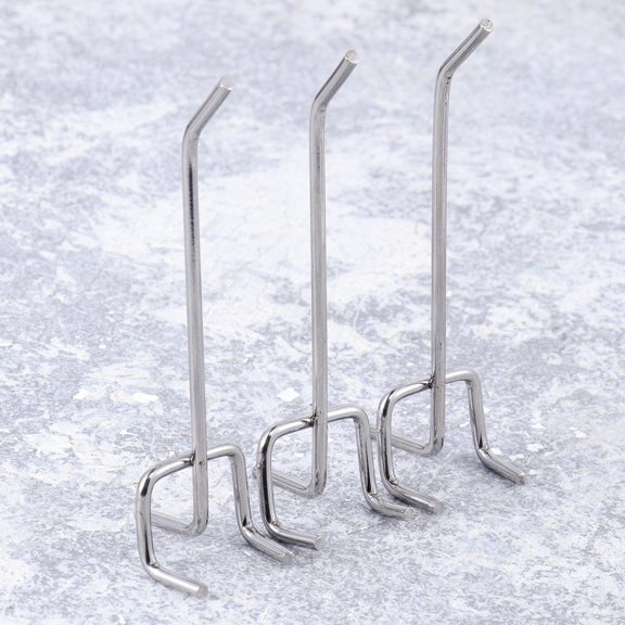 BESTYASH Plated Silver Three Fork Hook Wall Hanging Bathroom Kitchen Closet Organizer
