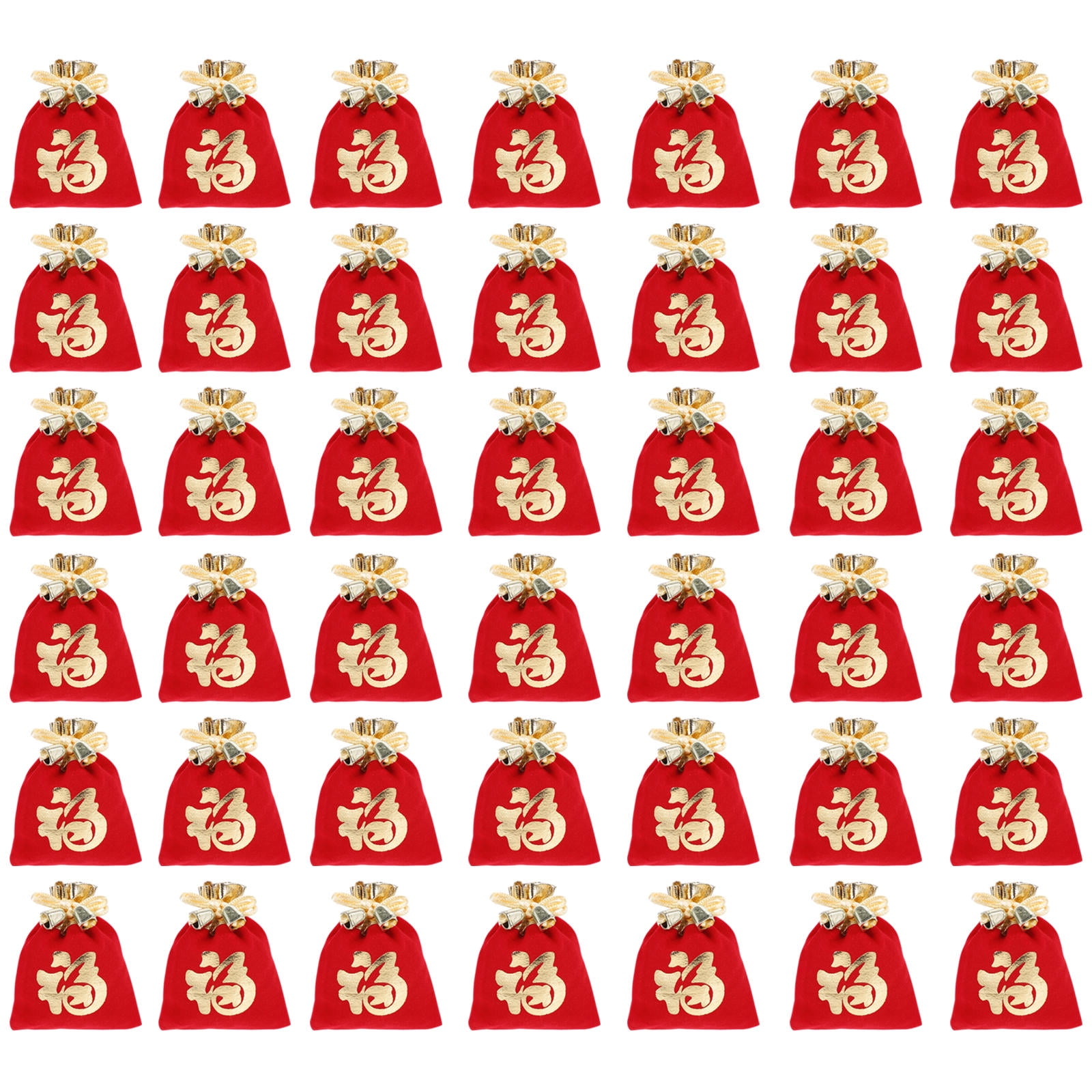 BESTYASH 50Pcs Red Drawstring Pouches for Jewelry and Candy Storage ...
