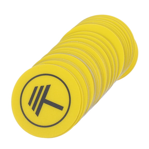 BESTYASH 50Pcs Reflective Electric Warning Tags Durable PVC Alert Signs for Power Strip Towers and Grounding Rods