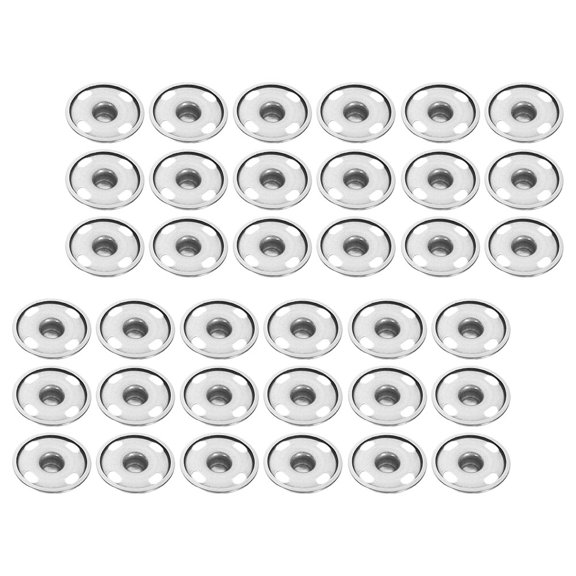 BESTYASH 50Pcs Sew on Snap Buttons Brass Plated Silver Invisible Fasteners for Clothes Coats Shirts and Pants