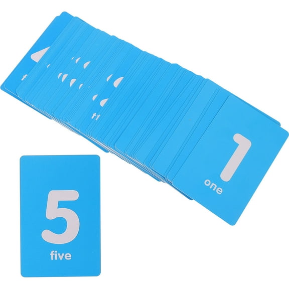 BESTYASH 50Pcs Sky Blue Plastic Number Cards for Table Home Use Durable Reusable PVC Table Number Signs