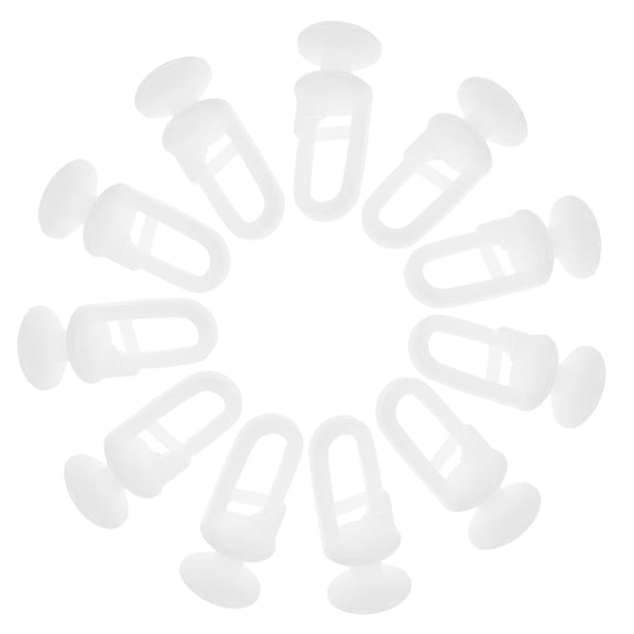 BESTYASH 50Pcs Sliding Curtain Glider Hooks Durable Plastic White Curtain Track Runner for Home