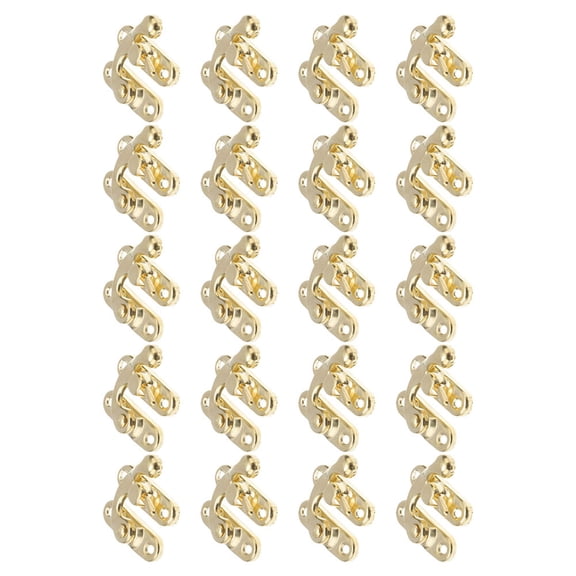 BESTYASH 50Pcs Small Golden Hook Latch for Cabinets Boxes with Classic Vintage Locking Functionality