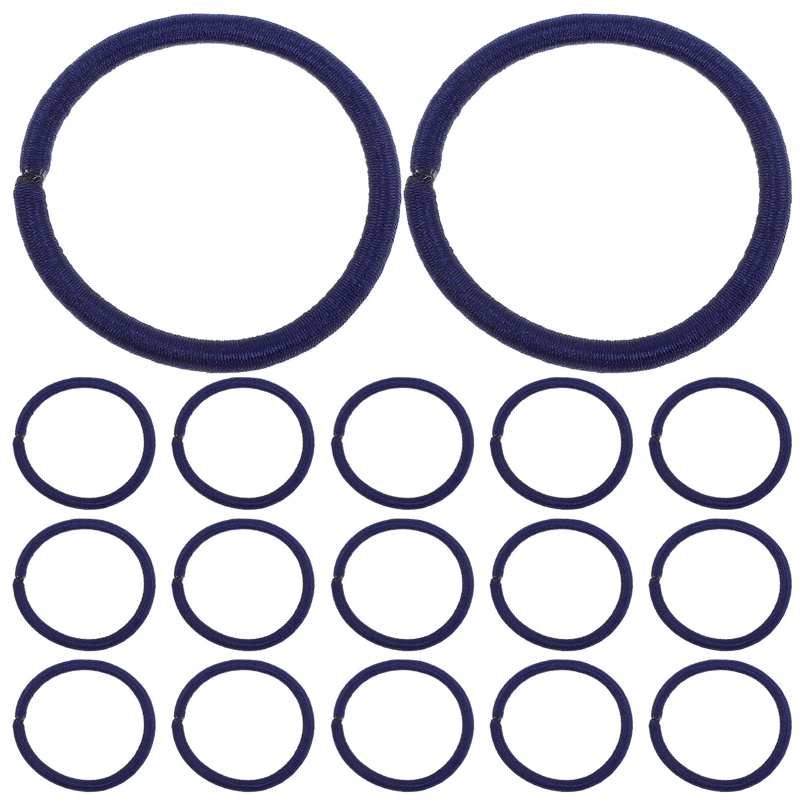 BESTYASH 50Pcs Thick Hair Ties for Kids Navy Blue Nylon for Ponytail ...
