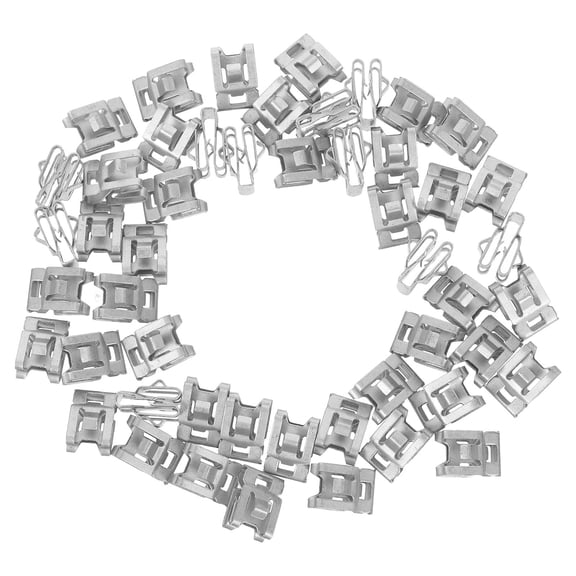 BESTYASH 50Pcs Universal Dashboard Trim Clips Metal Retainer for Car Interior Panel Secure Fit Plated Silver