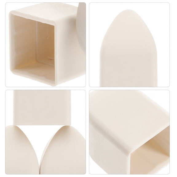 BESTYASH 50Pcs White Fence Post Cover Plastic Protector for Garden and Yard Fence