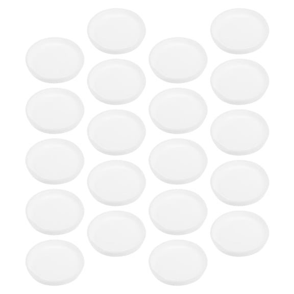 BESTYASH 50Pcs White Plastic Mailing Tube Caps Round Protective End Caps for Posters and Document Transport