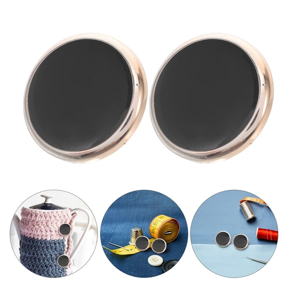 BESTYASH 50PCS Craft Sewing Buttons Black Resin for Women's Clothing Fastening on Jackets and Coats