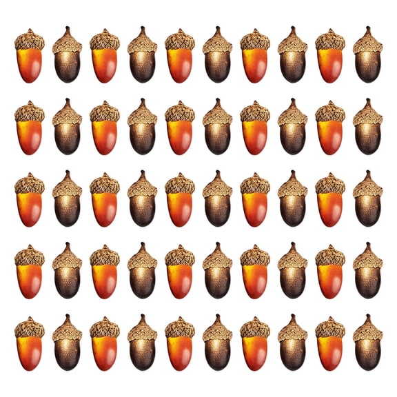 BESTYASH 50pcs Assorted Color Faux Acorns for Crafts, Christmas Decorations, Wreaths, Floral Arrangements and Home Decor