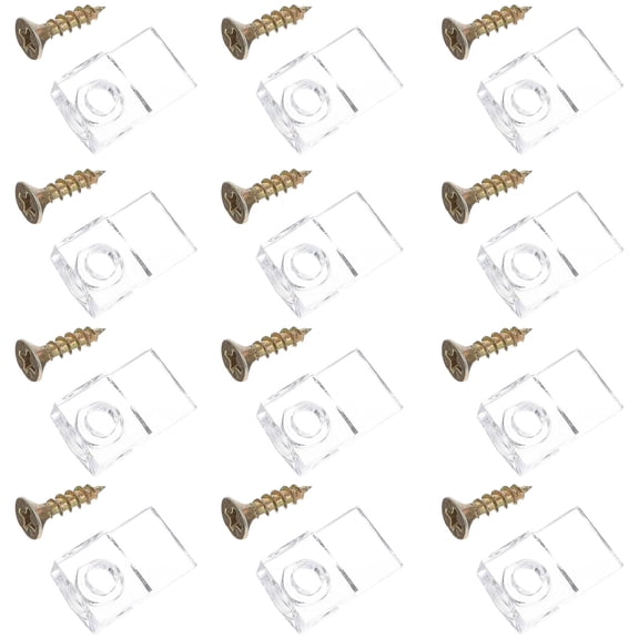BESTYASH 50Pcs Assorted Color Glass Clips with Sturdy Plastic Bracket for Mirror and Glass Panel Fixing