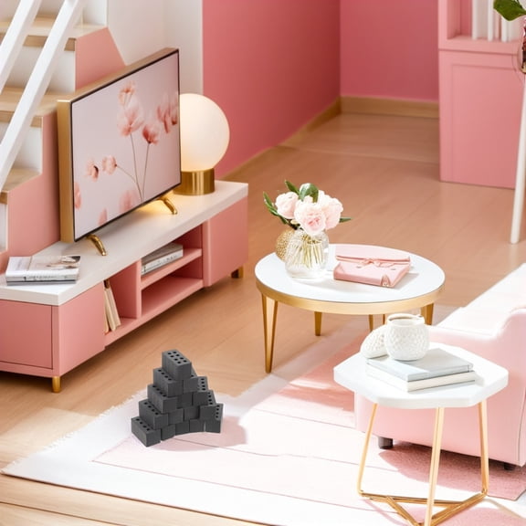 BESTYASH 50pcs Mini Construction Building Blocks Light Grey Realistic Mini Bricks for Kids Family Craft Activities