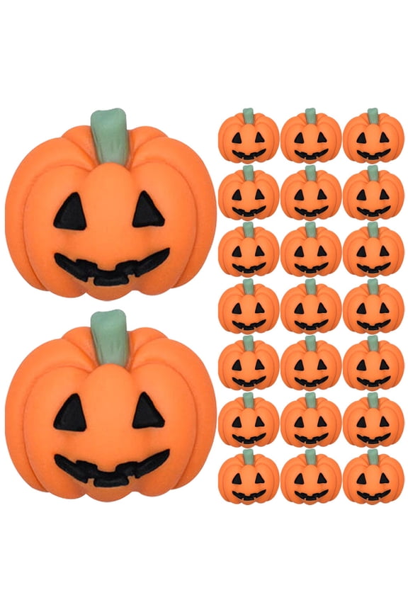 50pcs Mini Pumpkin Beads Pumpkin Shaped Charms for Craft Enthusiasts Festive Use