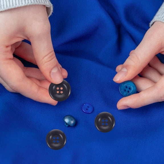 BESTYASH Navy Resin Suit Buttons 50 Pieces for Tailoring, Sewing, and Upcycling Craft Projects