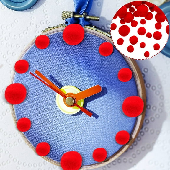 BESTYASH 50pcs Red Pompom Balls for Crafting DIY Decoration Craft Supplies