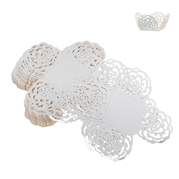 BESTYASH 50pcs Truffle Wrappers Liners Cups Design for Hosts