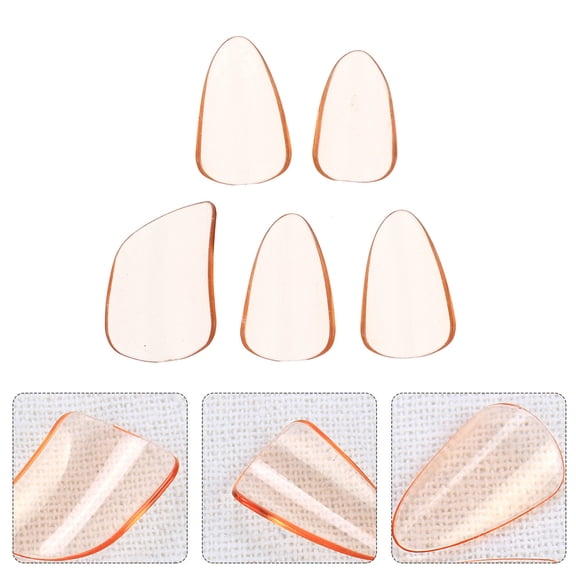 BESTYASH 5PCS Orange Guzheng Nail Tip Artificial Nails PC Material for Comfortable Playing and Decor