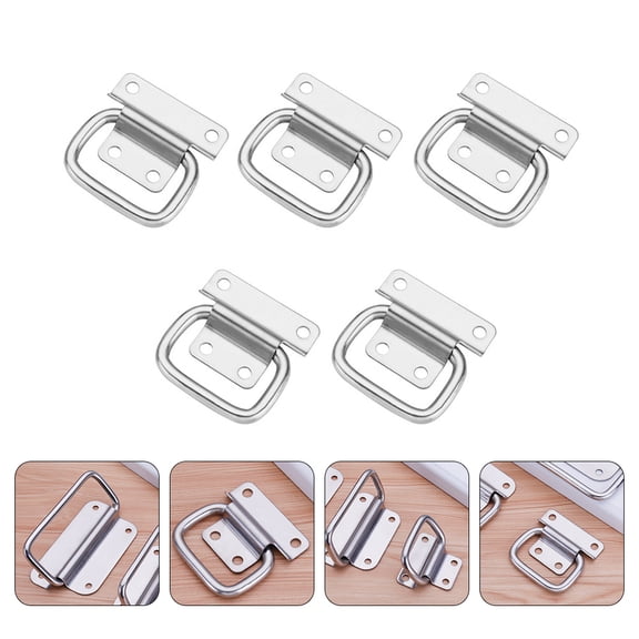 BESTYASH 5-Pack Stainless Steel Round Tool Handles Knobs for Toolbox, Flight Case, and Equipment Repair