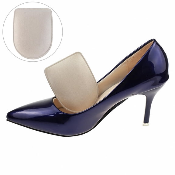 BESTYASH 5Pairs Beige Half Insole Heel Pads Foam Material for Shoes Pressure Distribution