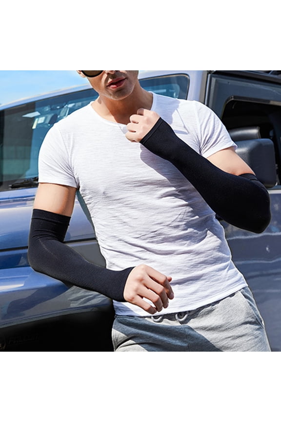 5Pairs Black Outdoor Arm Sleeve Cooling Cuff Sun Protection Durable Stretchable Sleeve