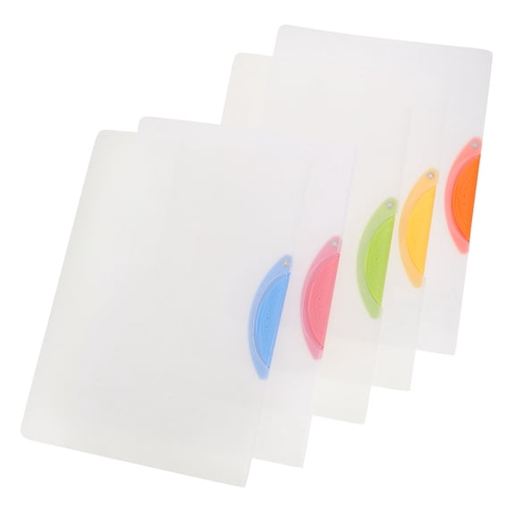 BESTYASH 5-Pack A4 Desktop File Folder Organizer with Assorted Colors, Plastic Lever Arch File for Office and Home