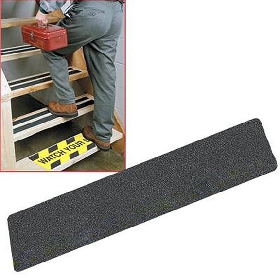 BESTYASH 5Pcs Antislip Strip Stair Grip Tape with Black Sand Surface for Stairs Ramps and Ladders