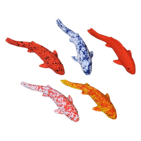 BESTYASH Set of 5 Small Artificial Fish Resin Models Realistic Floating Aquarium Decorations for Fish